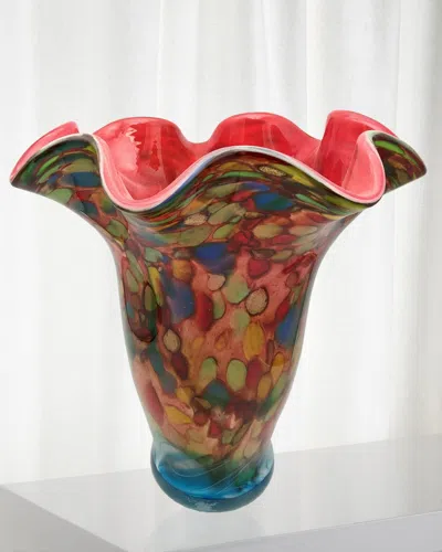 Dale Tiffany Andissa Art Glass Vase In Multi