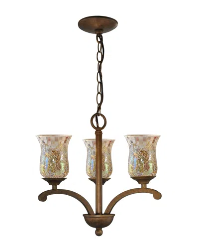 Dale Tiffany Apsley 3-light Mosaic Hanging Fixture In Brown
