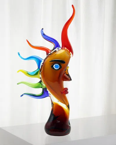 Dale Tiffany Arcus Rainbow Art Glass Figurine - 8" X 7.75" X 17.25" In Multi
