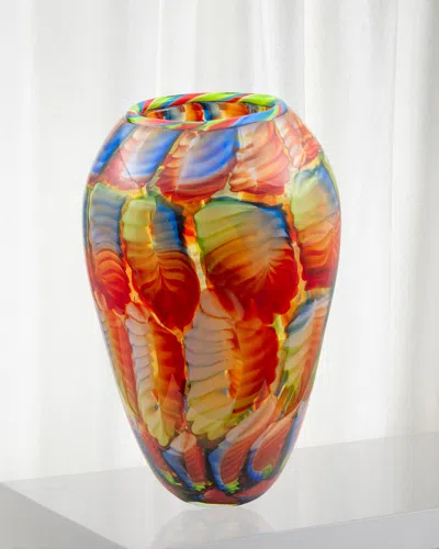 Dale Tiffany Art Glass Vase In Multi