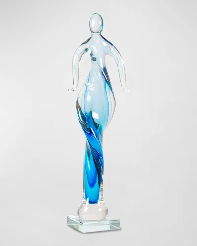 Dale Tiffany Astral Art Glass Sculpture In Blue