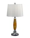 Dale Tiffany Autumn Lake 24% Lead Hand Cut Crystal Table Lamp In Amber
