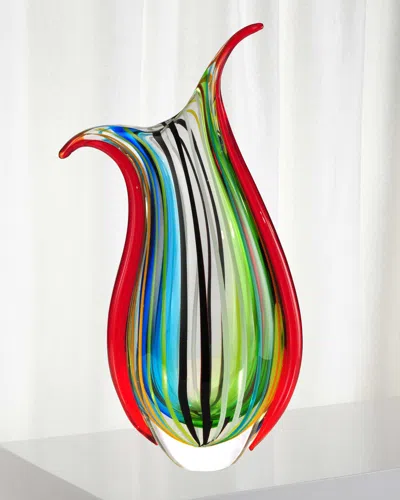 Dale Tiffany Cambay Art Glass Vase In Multi