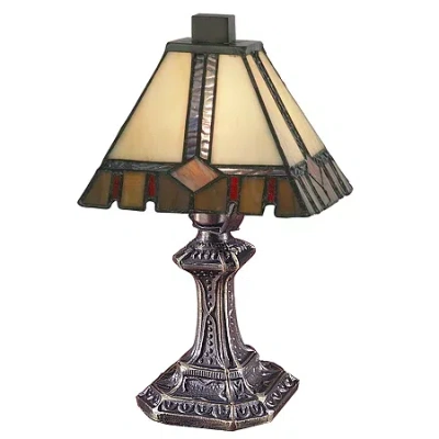 Dale Tiffany Castle-cut Mini Lamp In Multi