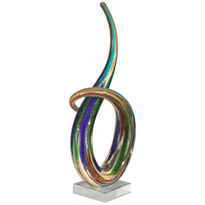 Dale Tiffany Cieza 14 1/2"h Multi-color Art Glass Sculpture