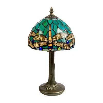Dale Tiffany Classic Dragonfly Table Lamp In Multi