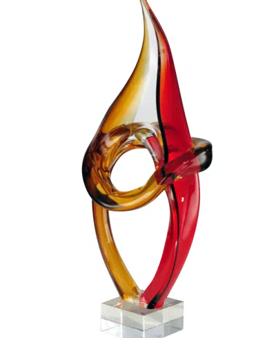 Dale Tiffany Copeland Sculpture In Red