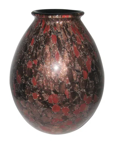 Dale Tiffany Copper Red Vase In Brown