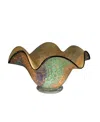 Dale Tiffany Crackle Ruffle Bowl In Multi