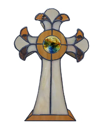 Dale Tiffany Cross Accent Table Lamp In Multi