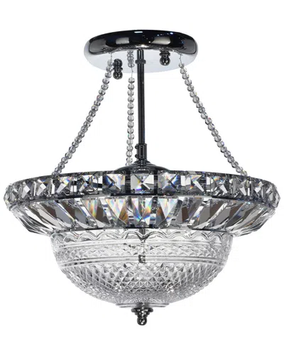 Dale Tiffany Crystal Hills Inverted Pendant In Silver