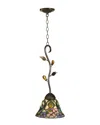 Dale Tiffany Crystal Peony Hanging Fixture In Multi