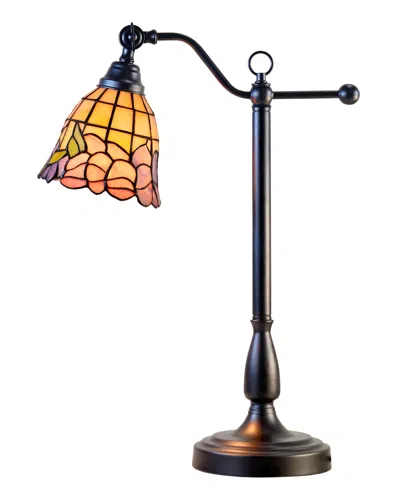 Dale Tiffany De Anza 24" Handmade Tiffany Desk Lamp In Black