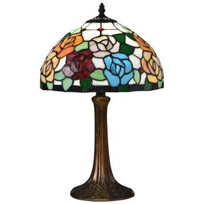 Dale Tiffany East Cape 19 1/2" High Antique Bronze Accent Table Lamp In Multi