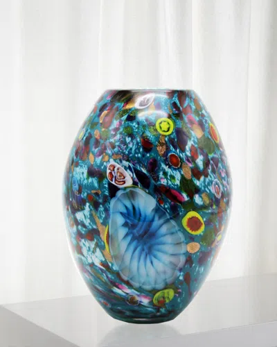 Dale Tiffany Estrada Art Glass Vase In Multi