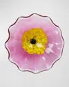 Dale Tiffany Fiore Art Glass Wall Decor, 12" Round In Pink
