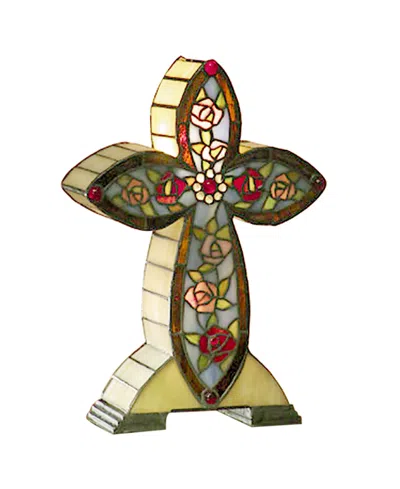 Dale Tiffany Flora Tiffany Cross Accent Lamp In Multi