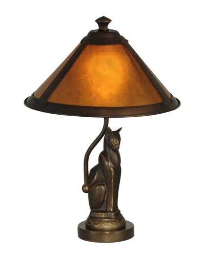 Dale Tiffany Ginger Mica Accent Table Lamp In Brown