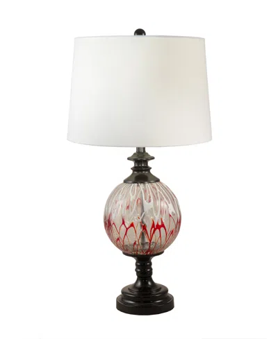 Dale Tiffany Halen Globe Painted Crystal Table Lamp In White