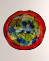 Dale Tiffany Hankley Art Glass Sculpture, 20" In Multi