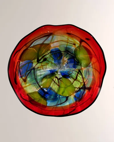 Dale Tiffany Hankley Art Glass Sculpture, 20" In Multi