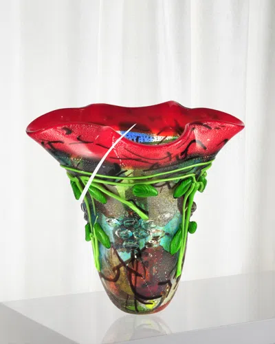 Dale Tiffany Henton Decorative Art Glass Bowl In Multi