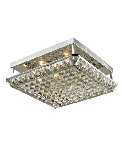 Dale Tiffany Ibiza Crystal Flush Mount In Brown
