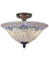 Dale Tiffany Johana Mosaic Flush Mount In Amber