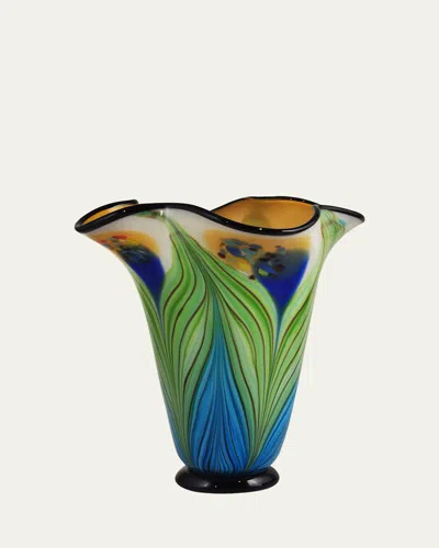 Dale Tiffany Kalima Decorative Art Glass Vase In Multi