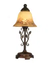 Dale Tiffany Leaf Vine Hand Painted Mini Lamp In Amber