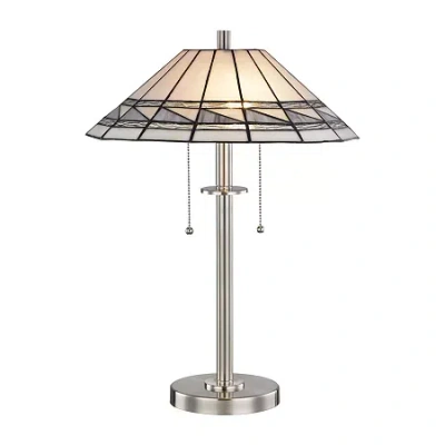 Dale Tiffany Linette Glass Table Lamp In Multi