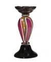 Dale Tiffany Melrose Candle Holder In Dark Purple