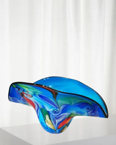 Dale Tiffany Metamorphic Art Glass Bowl In Blue