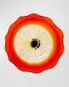 Dale Tiffany Milagra Art Glass Wall Decor, 12" Round In Orange