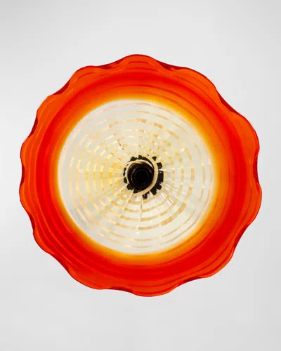 Dale Tiffany Milagra Art Glass Wall Decor, 12" Round In Orange