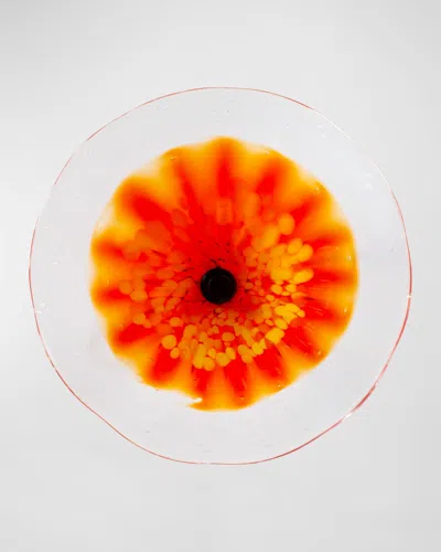 Dale Tiffany Milagra Art Glass Wall Decor, 12" Round In Red