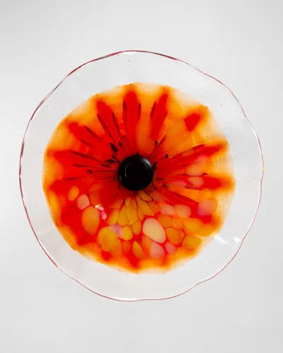 Dale Tiffany Milagra Art Glass Wall Decor In Orange