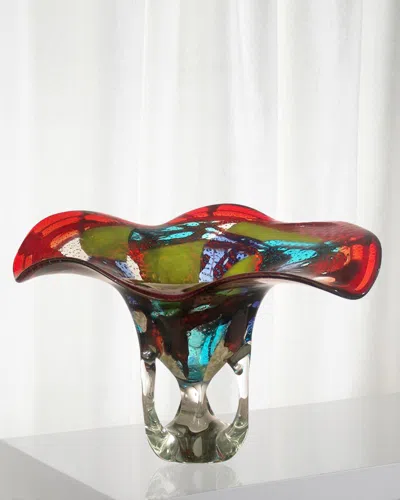 Dale Tiffany Montana Decorative Art Glass Bowl In Multi