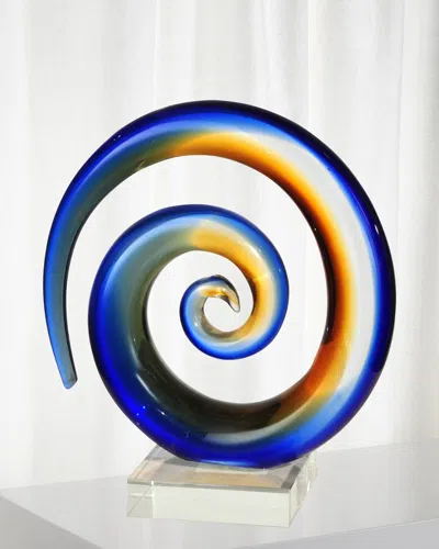 Dale Tiffany Mystification Art Glass Sculpture In Multi
