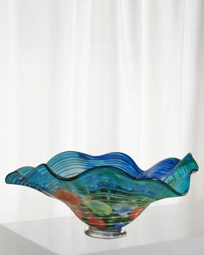 Dale Tiffany Newport Decorative Art Glass Bowl In Multi