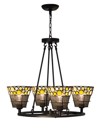 Dale Tiffany Pasqual 4-light Mesh Tiffany Hanging Fixture In Brown