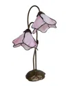 Dale Tiffany Poelking 2-light Pink Lily Table Lamp In Pink