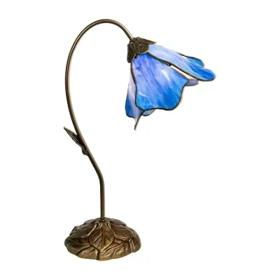 Dale Tiffany Poelking Lily Lamp In Blue