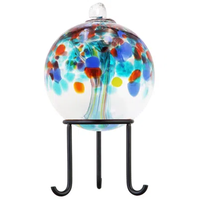 Dale Tiffany Rainbow Tree Of Life 4" Devotion Hand Blown Ball With Stand In Multi
