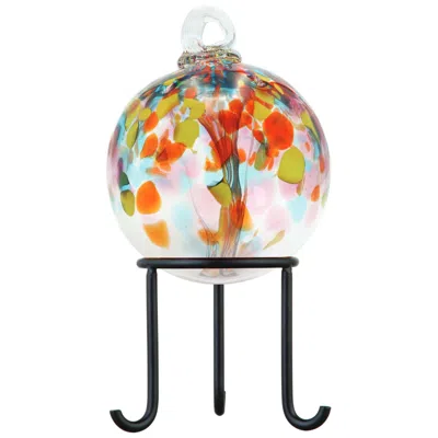 Dale Tiffany Rainbow Tree Of Life 4" Eden Hand Blown Glass Ball With Stand