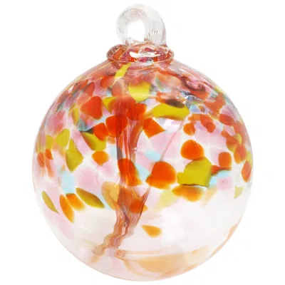 Dale Tiffany Rainbow Tree Of Life Eden 6" Hand Blown Glass Ornament