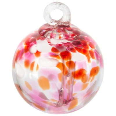 Dale Tiffany Rainbow Tree Of Life Golden Pink 4" Hand Blown Glass Ornament