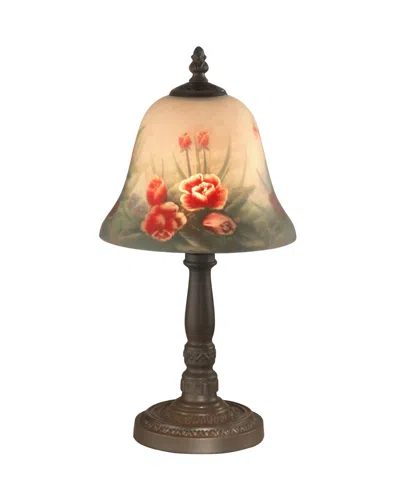Dale Tiffany Rose Bell Accent Lamp In Multi