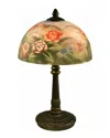 Dale Tiffany Rose Dome Hand Painted Table Lamp In Multi