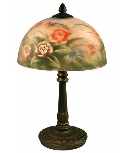 Dale Tiffany Rose Dome Table Lamp In Multi
